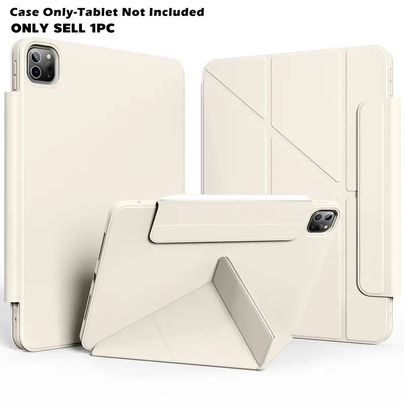 Magnetic Detachable Tablet Case, 1 Count Foldable Tablet Protective Cover, Tablet Accessories Compatible with iPad Air Pro 11 inch pro 13 ipad 10th gen case 11th a16 Series Air 4 5 6 7 8 Protective Tablet Casing (Case Only)