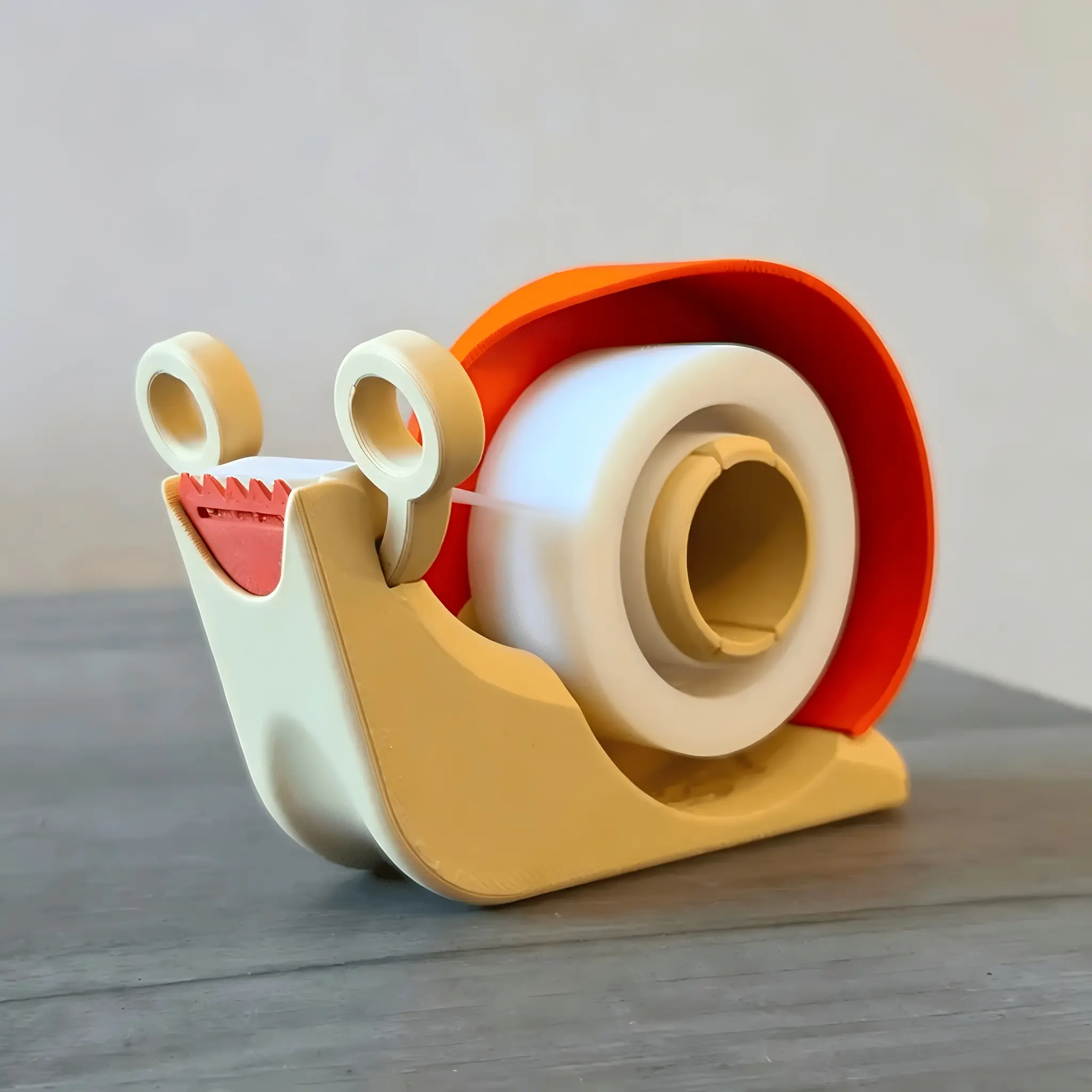 Tape Dispenser Suitable for & Office - DIY Assembly with Snap-Fit Blade System, Glue Required, Spare Blade Storage, Compact Adhesive Roll Holder for Desk Organization (No Glue Included)