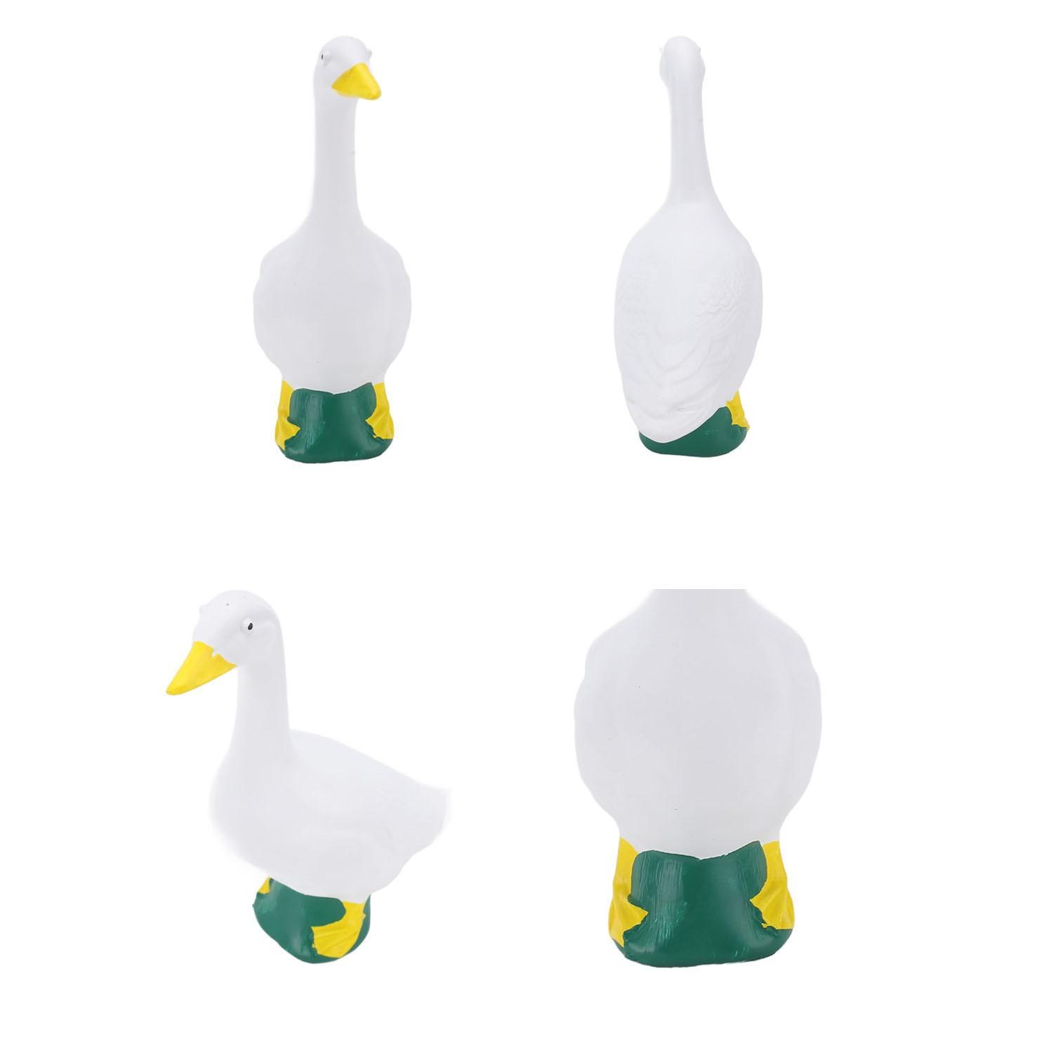 Realistic Resin White Goose Statue| Weatherproof Garden & Pond Figurine| Aesthetic Cottagecore Outdoor Decor| Cute "Silly Goose" Desktop Buddy for Home & Office Decoration Avifauna