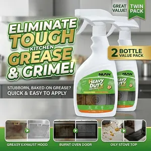 NUAN heavy duty degreaserNUAN Super Fast Kitchen Degreaser – Cleans Oil Stains from Stoves & Range Hoods