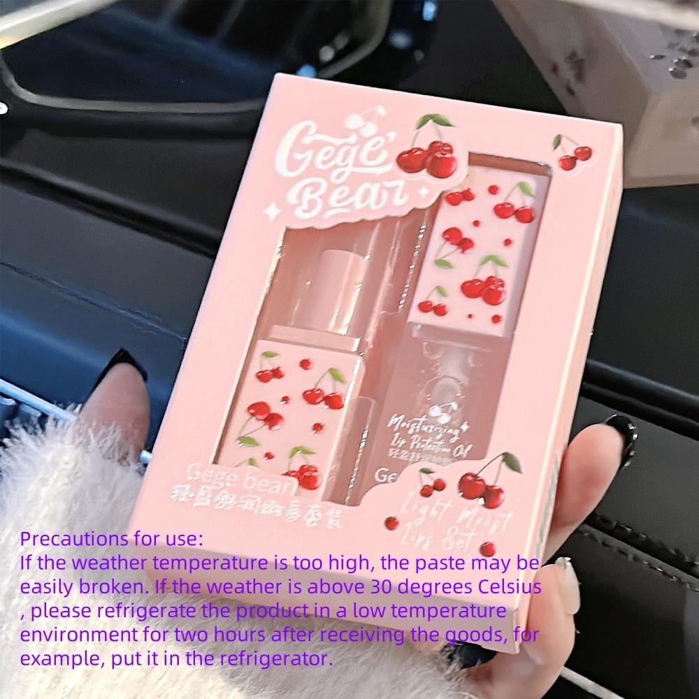 Moisturizing Lip Balm & Lip Oil, 2 Counts/set Hydrating Glossy Lip Glaze Stick, Plumping Lip Oil Lipstick for All Occasions Makeup, Girls and Women