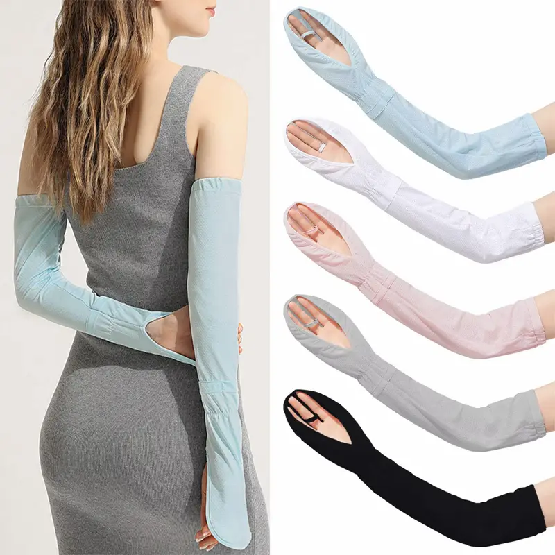 2-Pack Solid Black Arm Sleeves for Women, Half-Wrap Elastic Design, Breathable and Cool for Driving & Outdoor Activities, 1 Size, Breathable Cool, 2Pcs-Black, Polyester Clothes, Elastic Adjust, Elastic And Adjustable, Half-Wrap Design