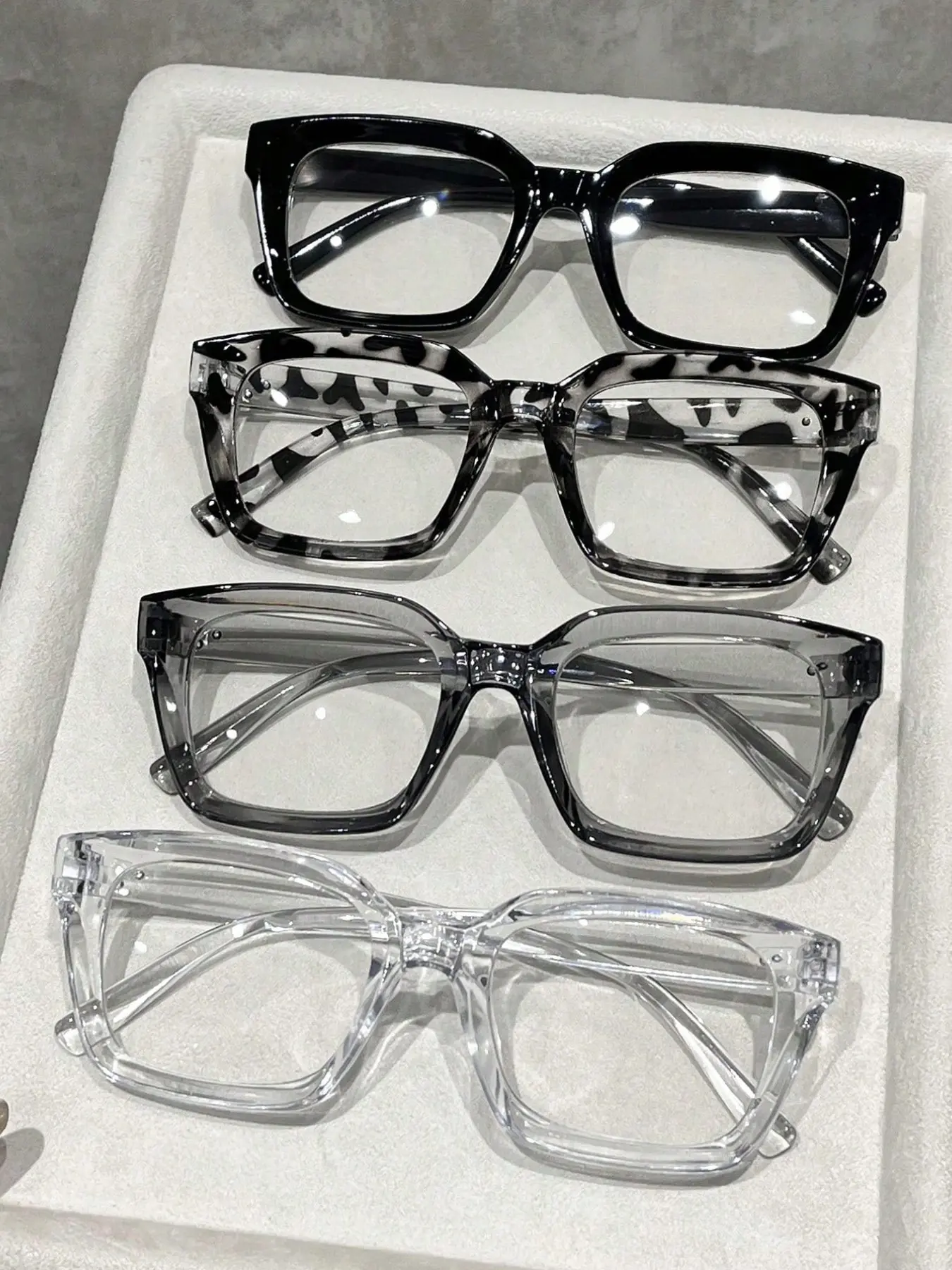 4 Pairs Square Geometric Small Frame Women's Sunglasses Set, Casual Minimalist Design, Perfect for Daily Wear, Fashionable Eyewear Accessories