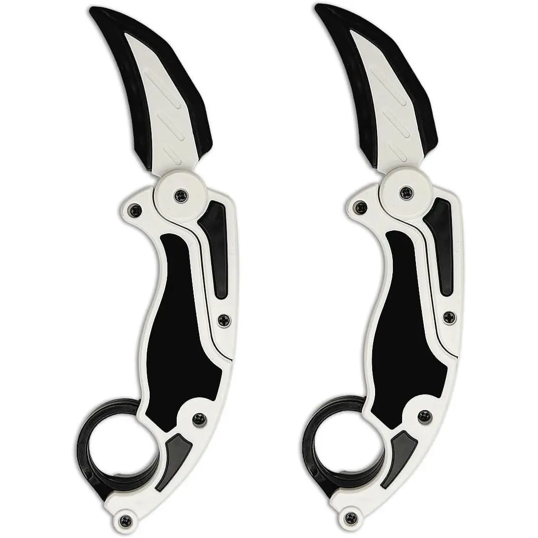 Fidget Gravity Karambit Knife, 2 Pcs 3D Printed Gravity Toys Fake Knife Perfect for Anxiety Stress Relief Autism and ADD (Knifes-Black)fidget toys