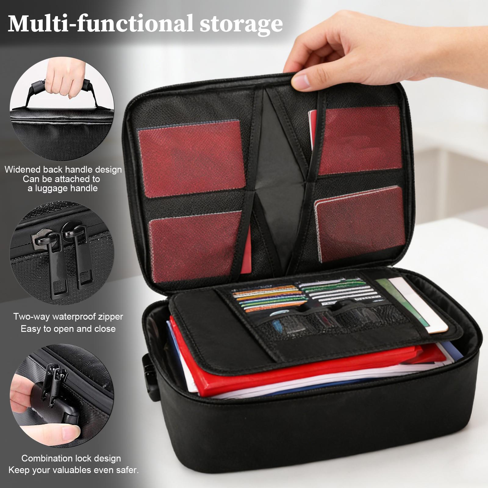 Large Fireproof File Bag, Suitable for Storing Valuable Office Documents And Materials, Safely Storing Briefcases, And High-Temperature Resistant Glass Fiber Fireproof Bag NEW