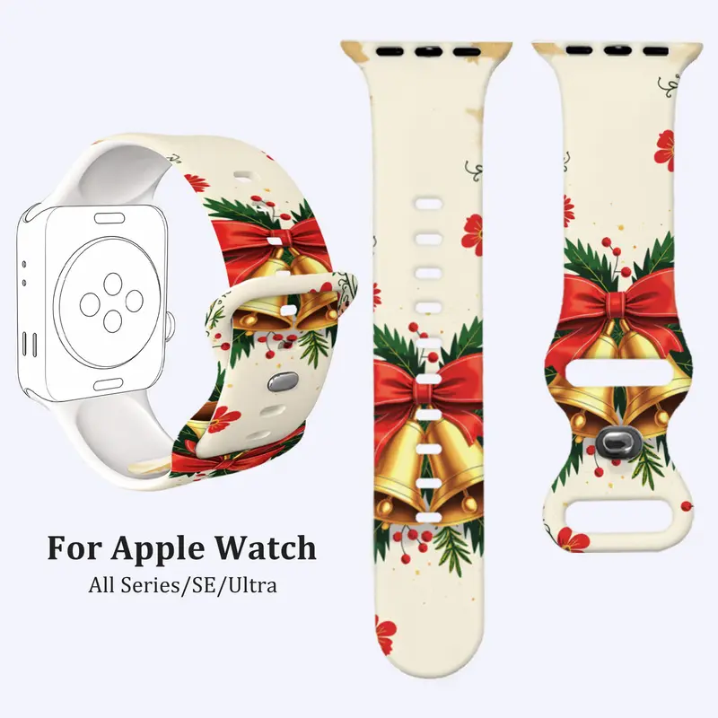 Apple watch Silicone Watch Band Series1/2/3/4/5/6/7/8/9/10/Ultra/SE 38/40/41/42mm 44/45/46/49mm Unisex Strong Resilience Skin-Friendly Material
