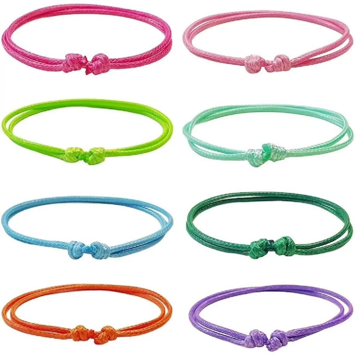 8/12Pcs Colorful Bohemia Neon Braided Friendship Charm Bracelets Set  Adjustable Surfer Rope String Bracelets for Women Men Boho Summer Beach Surfer Tribal  Gifts