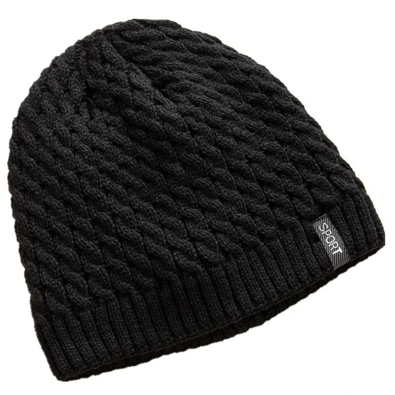 Hot Sale Unisex Casual Winter Hat SPORT Label Twisted Pattern Knitted Hat Winter Cozy Soft Beanie Hats