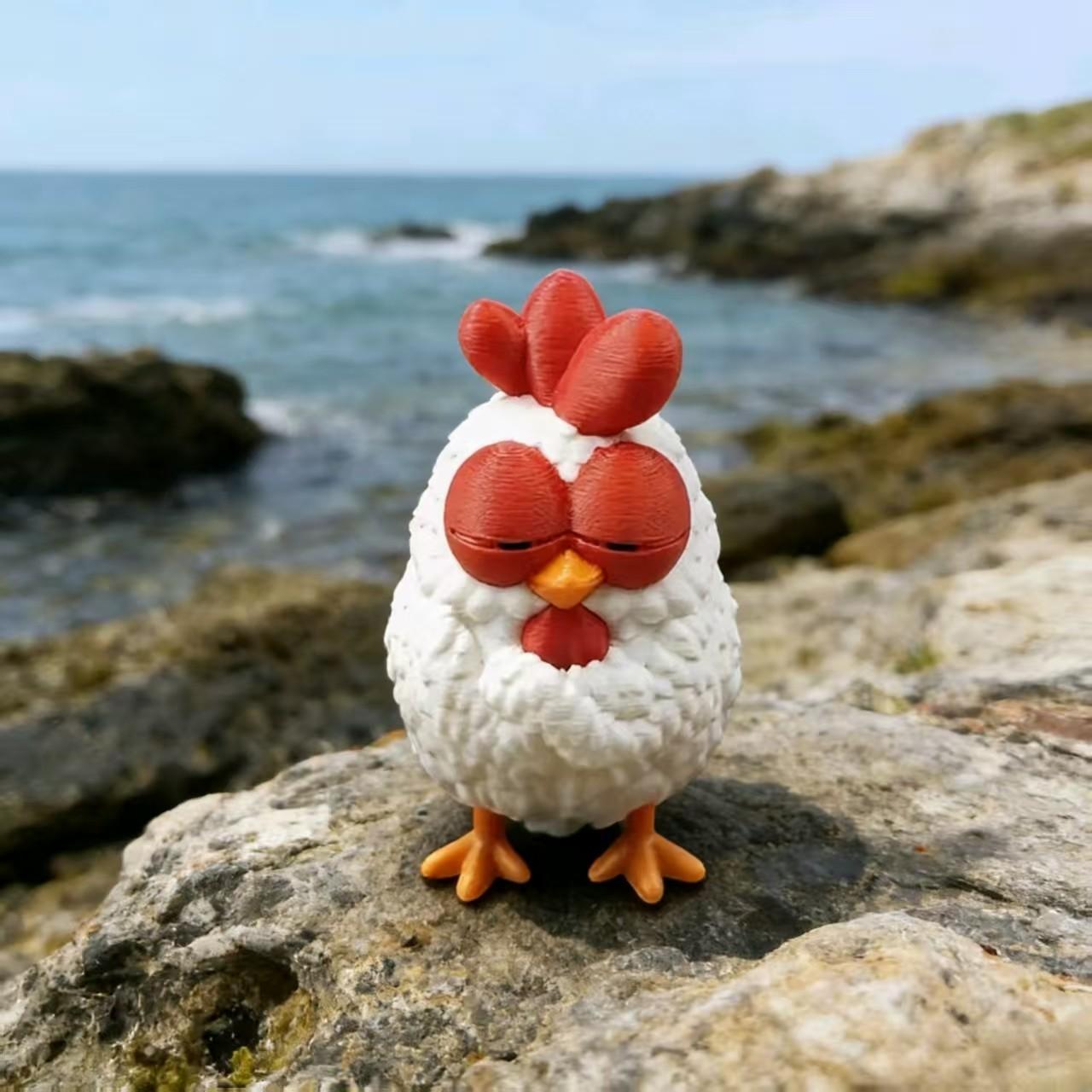 New Mini Chicken Figurine Cute Sleeping Chick Ornament Creative Animal Statue Stylish Desk Accessory For Home And Office Decoration