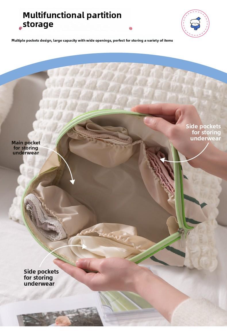 Travel Underwear Storage Bag Large Capacity Cartoon Business Trip Bra Miscellaneous Storage Bag Portable Waterproof Toiletry Organizer Bag