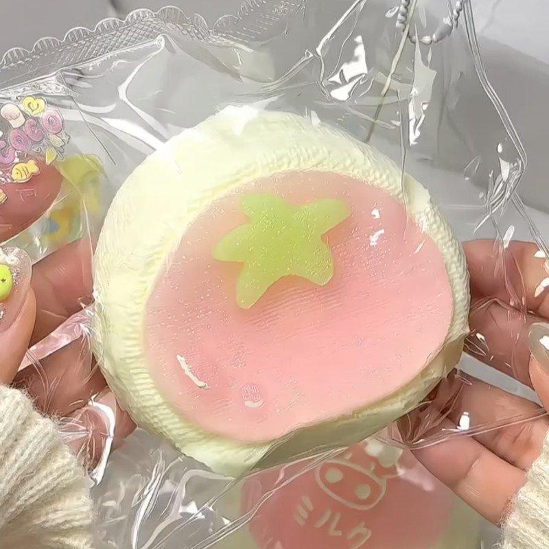 New Cute Simulation Bow Pudding Squeezing Toy With Soft Touch Office Stress Relief Tool Toy Ornament Party Birthday Gift