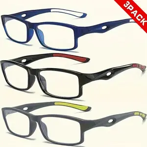 3 Pairs High-Definition Anti-Blue Light Reading Glasses, Lightweight Tr90 Frame, Durable Lenses, Ideal for Middle-Aged and Elderly, Reading Eyeglasses