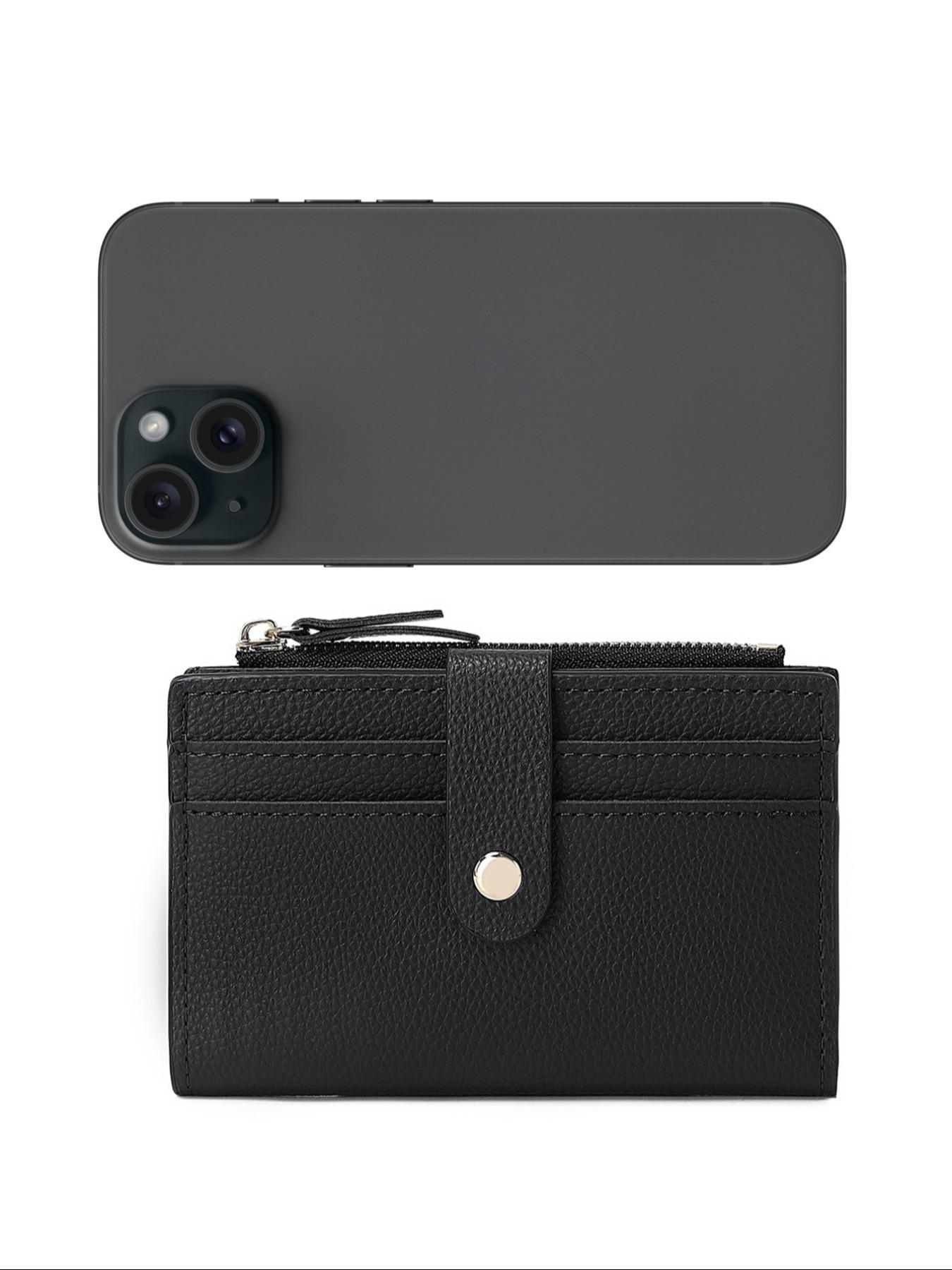 Women's Simple Plain Color Zipper Coin Purse, Casual Versatile Small Pu Card Holder, Simple All-match Purse for Daily Used, Fashionable Card Holder