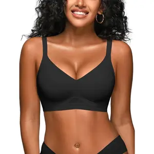 Jelly Bras for Women No Underwire - Seamless Everyday Tshirt Bralettes Supportive Bra
