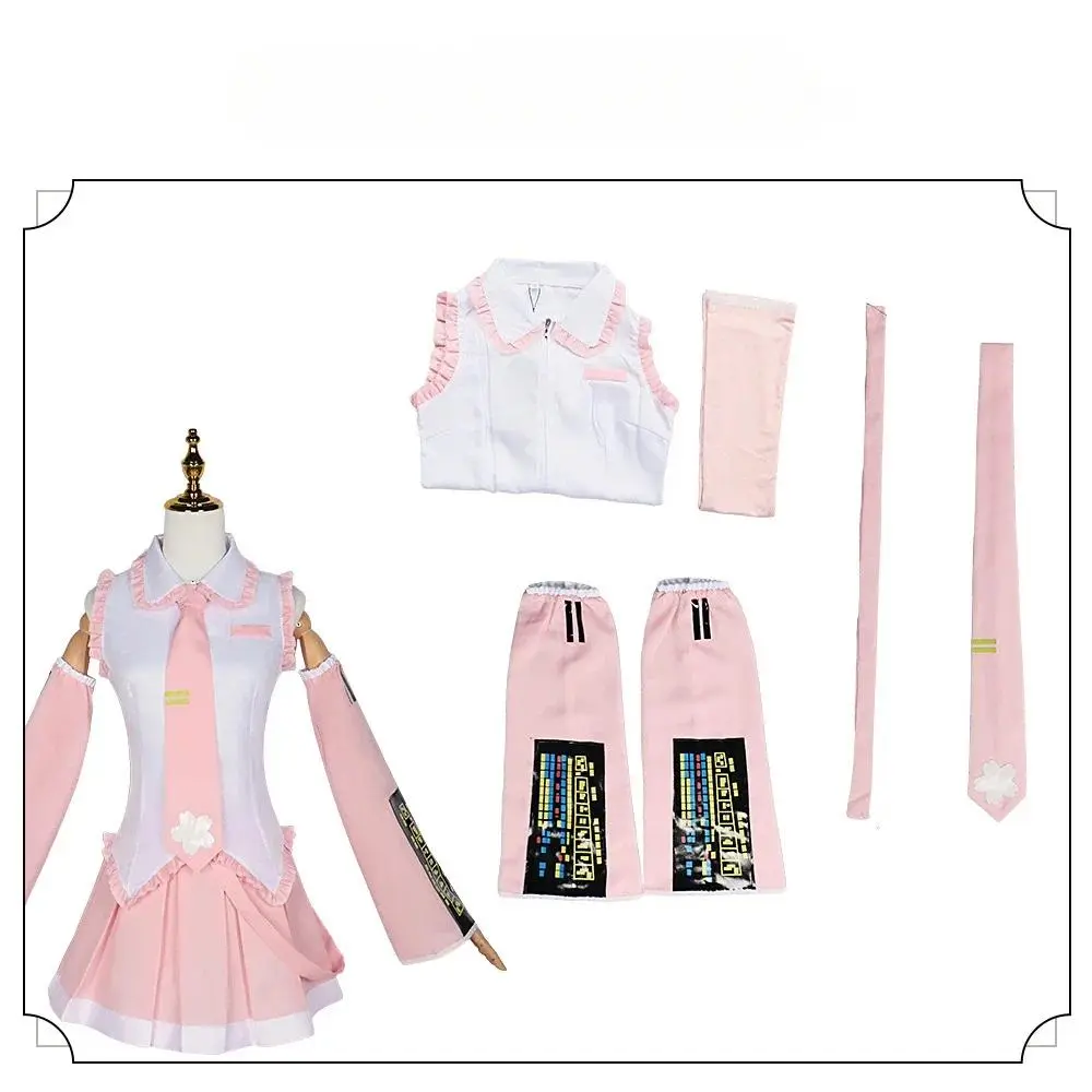 2026 Pink  Cosplay Costume Performance Suit Cos Suit Hatsune  Regular C Suit Wig Cosplay Girls Spring Sakura Cherry