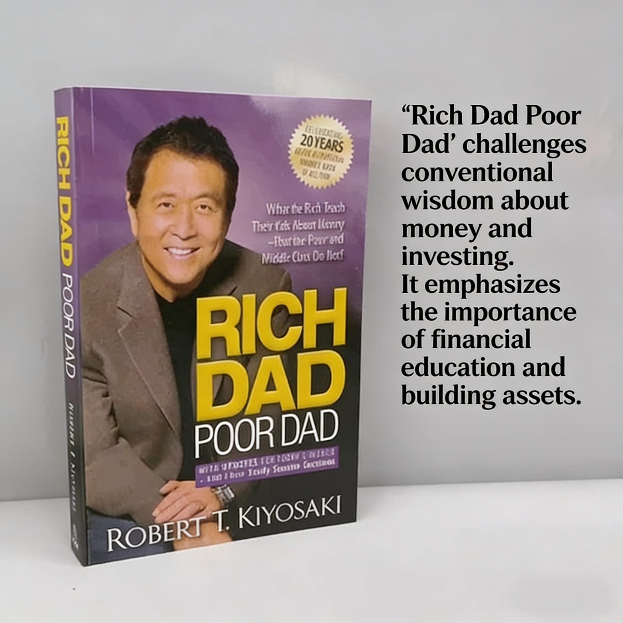 Rich Dad Poor Dad by Robert T. Kiyosaki 20th Anniversary Edition –  Personal Finance & Investing Guide, What the Rich Teach Their Kids About Money That the Poor and Middle Class Do Not