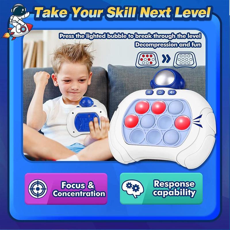 Astronaut Designed Quick Push Game Console, Whack-a-mole Game Machine Without Battery, Decompression Toy For Adults, Stress Relief Model, Christmas Gift