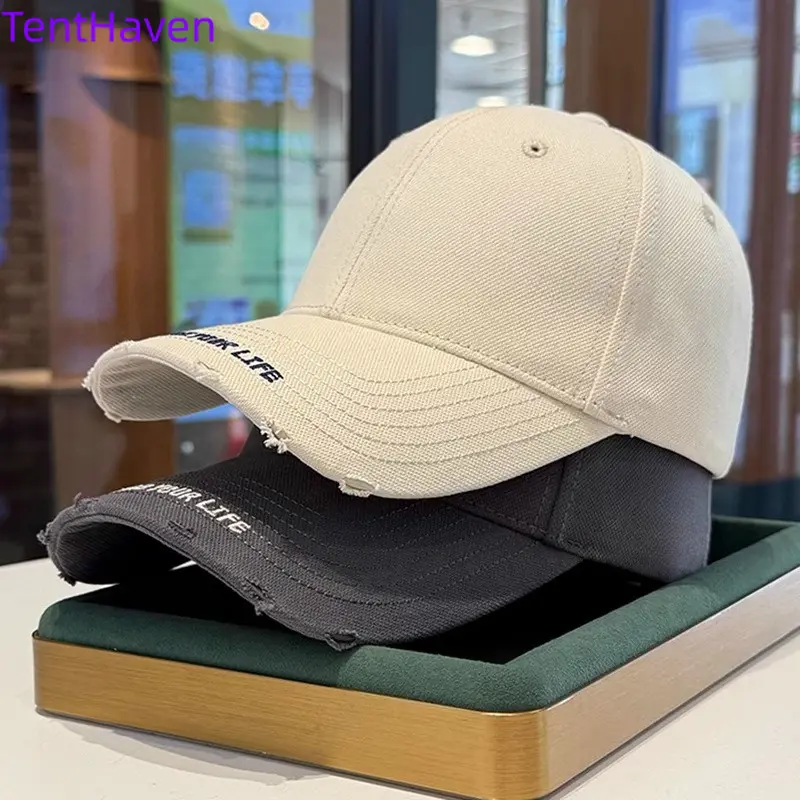 Retro Baseball Cap with Embroidered Letters for Adults, Lightweight All Seasons Outdoor Hat with a Face-Flattering Fit for Large Heads, Daily