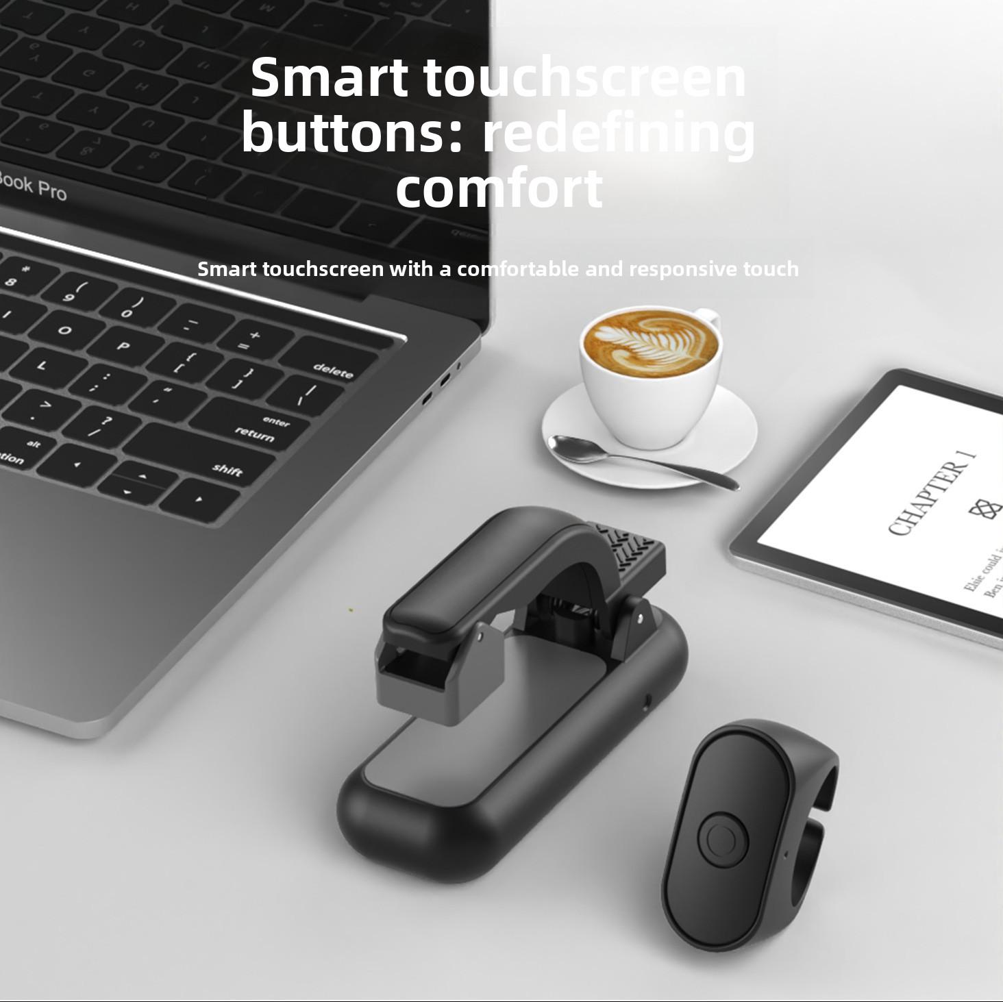 Versatile Wireless Page Turner & Camera Remote for Kindle, iPhone, iPad & Android Tablets with Rechargeable Lithium Battery & USB Charging