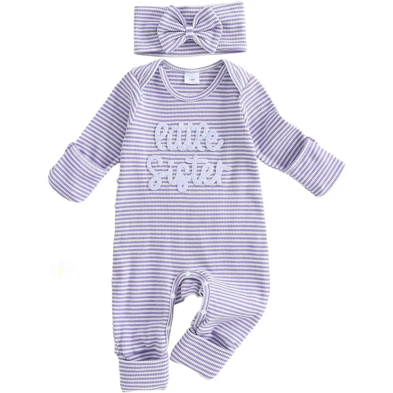 Waffle Knit Little Sis Purple