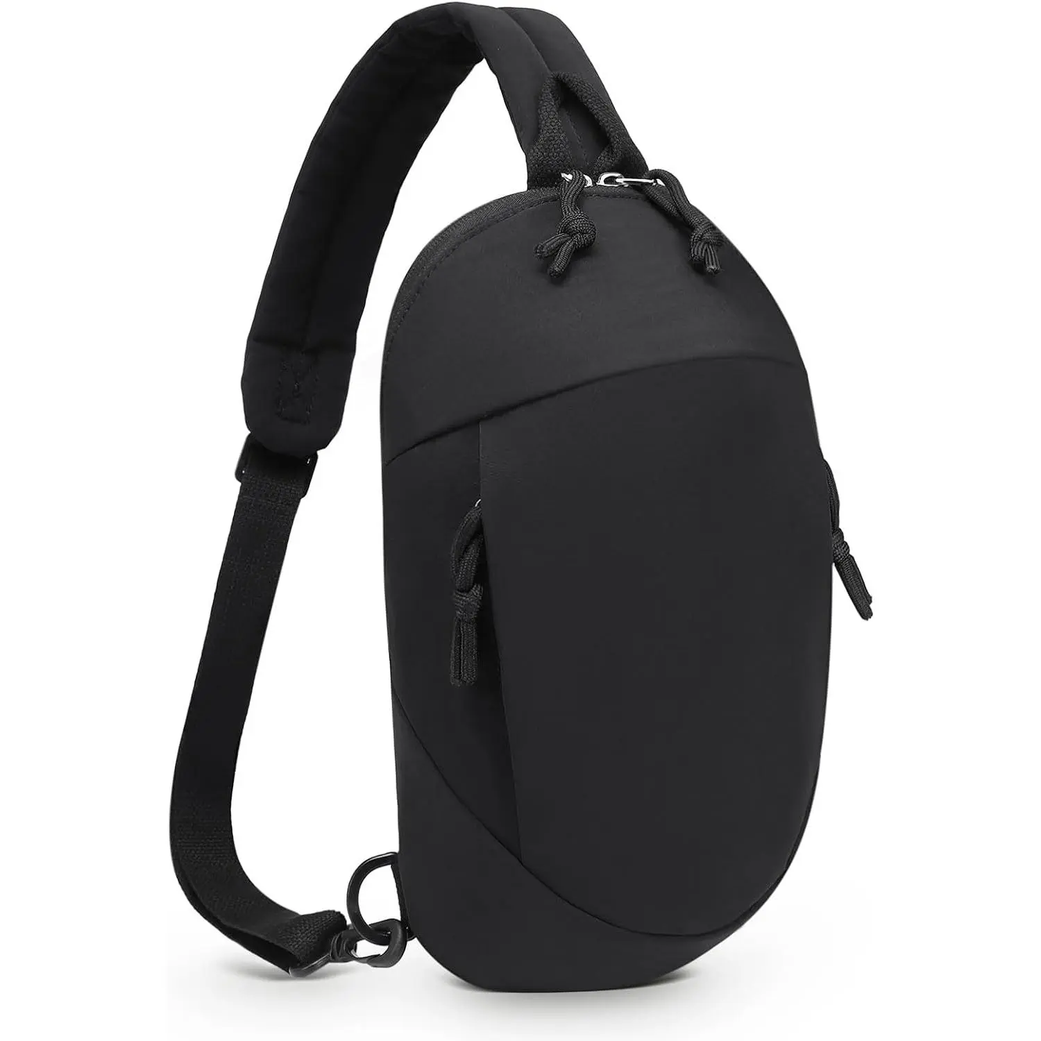 Small Sling Bag with RFID Blocking, Mini Fanny Pack for Women and Men, Convertible Crossbody Anti  Chest Bag for Travel Hiking Running, Black