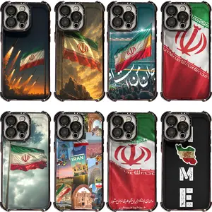 Viral Persian Patriot Merch Iran Iranian Flag Phone Cases for iPhone 17 Air 16 Pro Max 15 14 Plus 13 12 11 Four Corners Shockproof Clear Soft TPU Cover Persian Mosque National Map Collage Print Styles  Trendy Accessory For Iranian Diaspora & Persian Cult