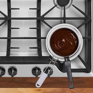 HIC Kitchen Heat Diffuser Reducer Flame Guard With Removable Handle, Stainless Steel, Distributes Heat Evenly And Reduces Scorching, For Gas Electric Glass Stovetops, 8.25-Inch