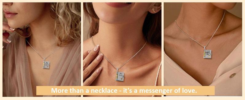 My Love Flip Book Necklace for Couples – Mini Storybook Pendant with It’s You It’s Always Been You Quote, Meaningful Romantic Jewelry, Perfect Anniversary or Valentine’s Day Gift