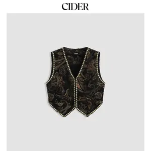 Cider [size 2-26] Tribal Suede V-Neck Vest Dealsforyou