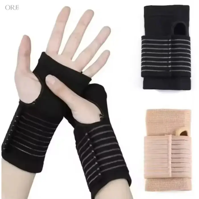 2 Pack Adjustable Wrist Support Braces for Pain Relief, Breathable Elastic Compression Hand Wraps for Carpal Tunnel Arthritis Tendonitis, Comfortable Universal Left & Right Wrist Straps, Health Care Stabilizer for Daily Workouts Sleeping & Daily Activitie