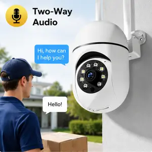 360 PTZ Security Camera, Wireless WiFi Camera with IR Night Vision, Smart Motion Alerts, Two-Way Audio, Remote Live View for Home Security, Home Monitoring Camera, Surveillance Camera