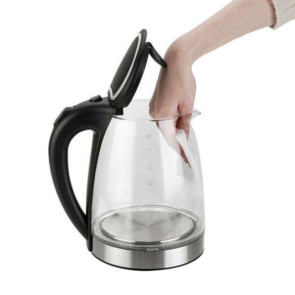 HD-1857-A 110V 1200W 1.8L Electric Glass Kettle US Plug