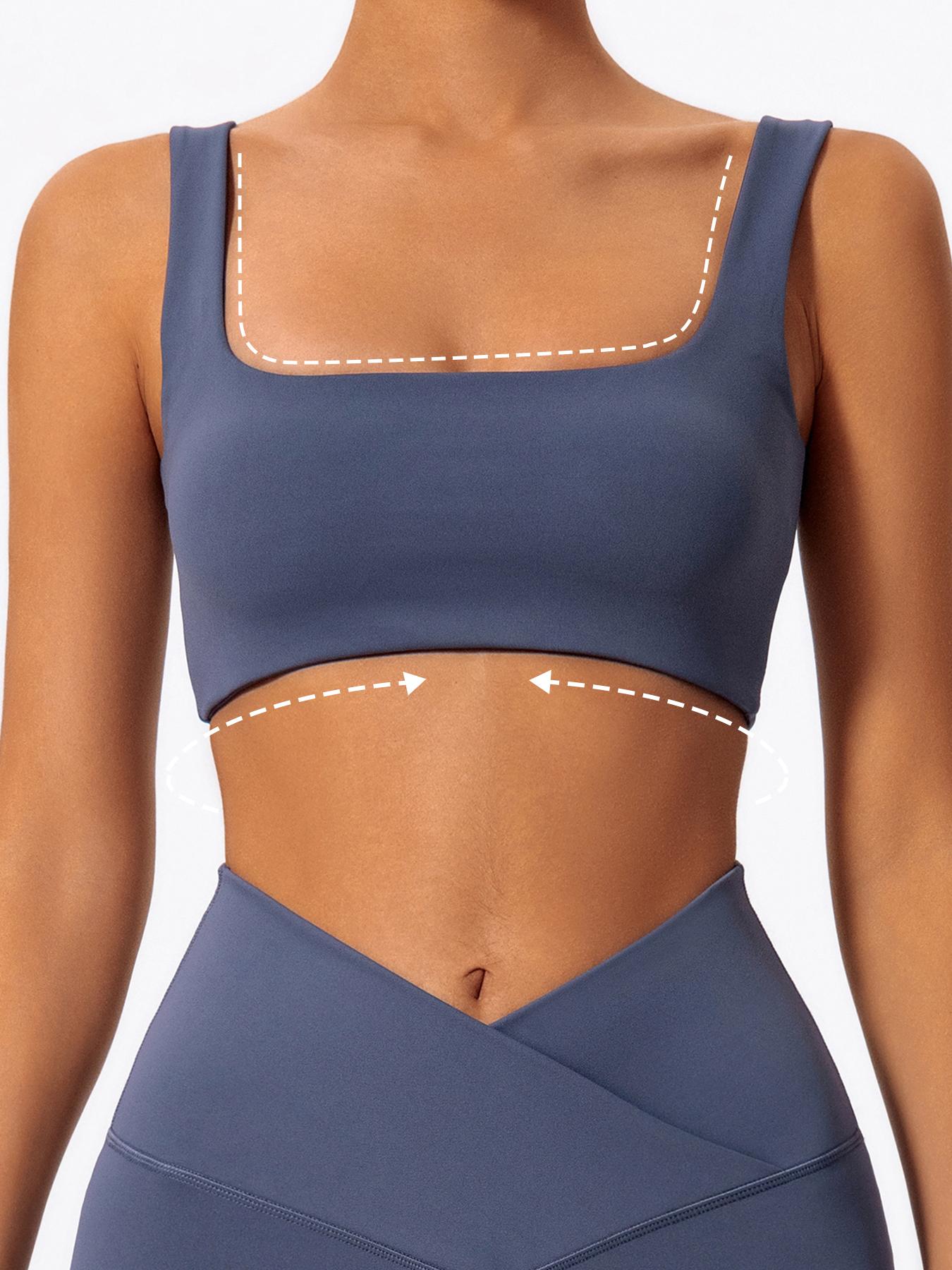 Women's Solid Color Sports Bra, Breathable Comfortable High Stretch Sports Bra, Ladies Sportswear for Indoor Outdoor Wear, Workout Bras, Yoga Bra