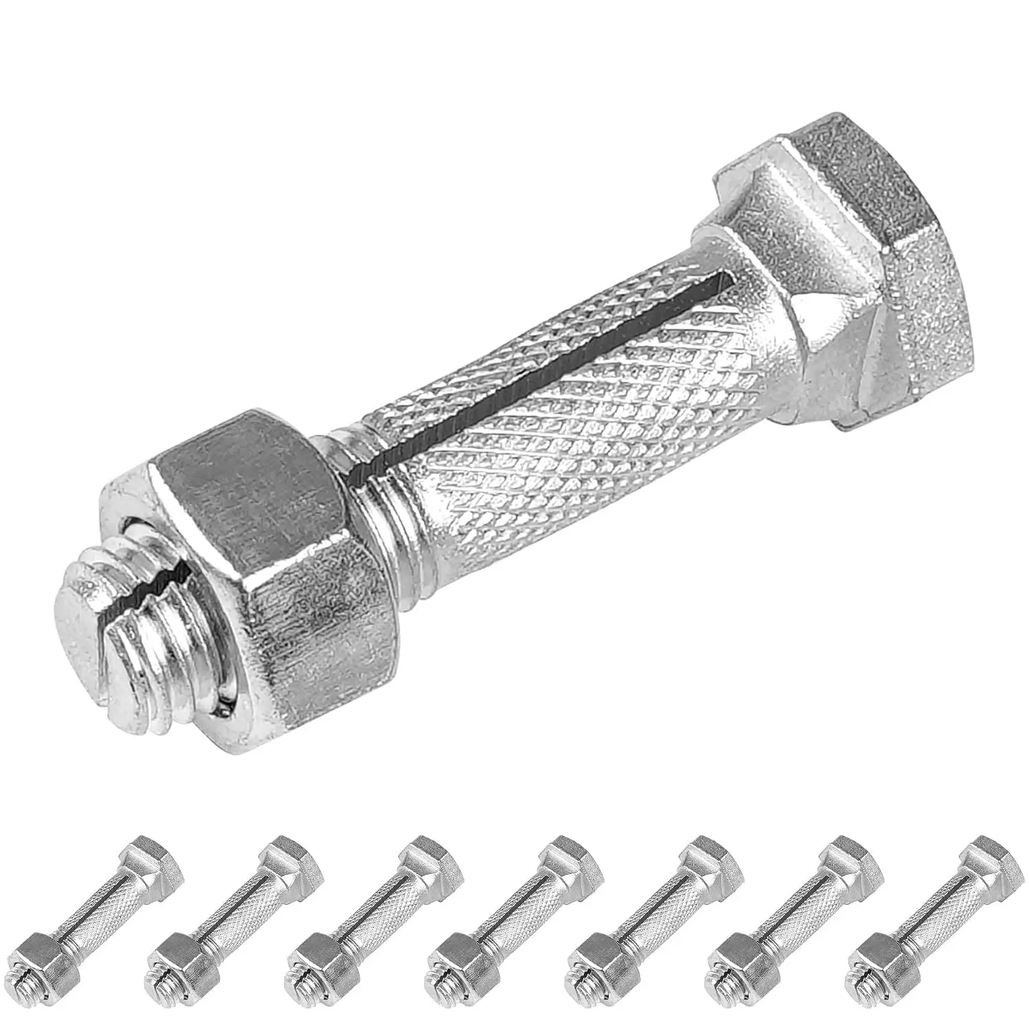 Mobile  Anchor Bolt with Nut, Expansion Anchor Bolt 8 Pack | Heavy Duty Ground Anchor Slotted  and Nuts for Manufactured Housing Concrete Tie down Engineering, 5/8"-11