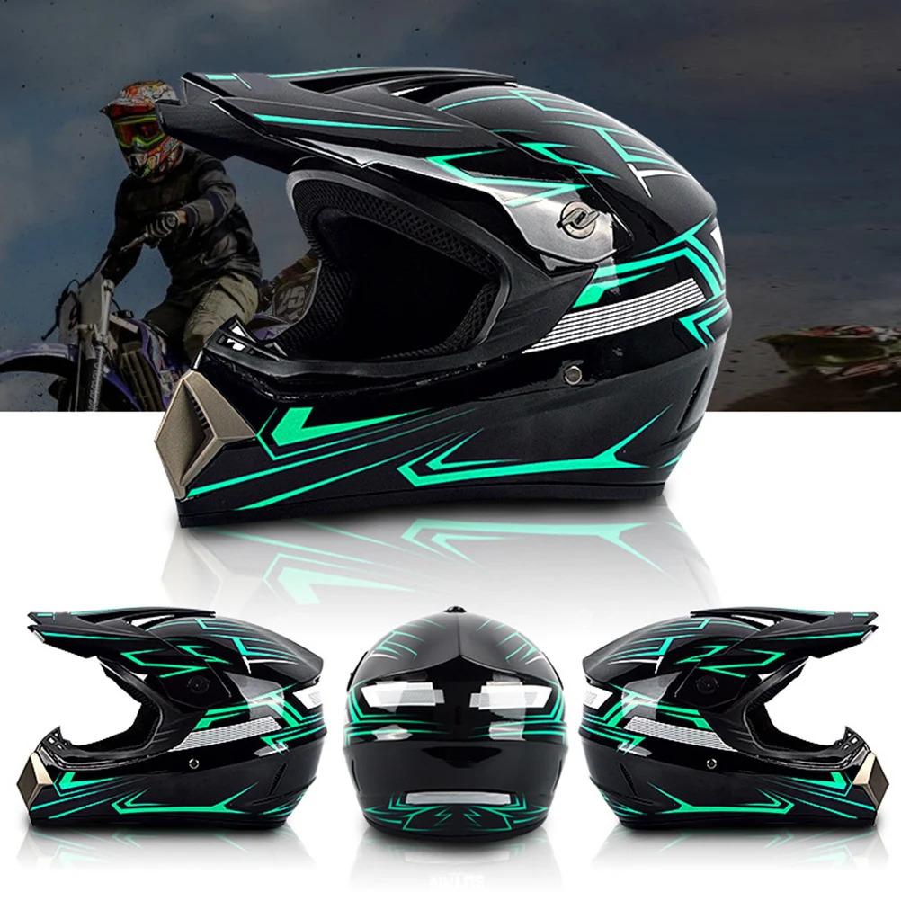 Professional Motocross Helmet Motocross Dirt Bike Off Road Motorbike Helmet Full Face MTB Helmet with Goggles Gloves Face Cover