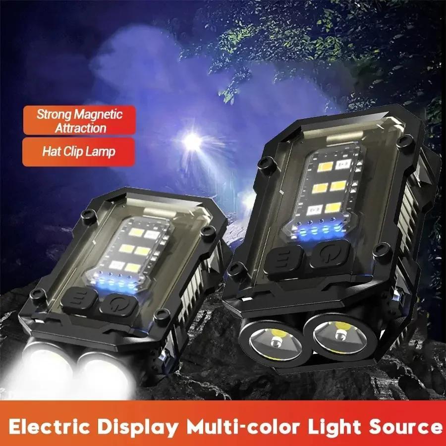 Portable Mini Keychain Flashlight, 1 Count Rechargeable Double Light Source Super Bright Flashlight, Outdoor Camping Lighting Supplies