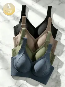 Women's Seamless Wireless Bra Set, Full Coverage Lift & Support, Ultra-Soft Breathable Bralette, No-Slip Comfortable Bra for Everyday Wear, Breathable Fit Bra