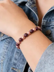 Natural Garnet Copper Bead Healing Bracelet, Women Stress & Menopause Relief, Emotional Balance Jewelry, Mother’s Day & Birthday Gift