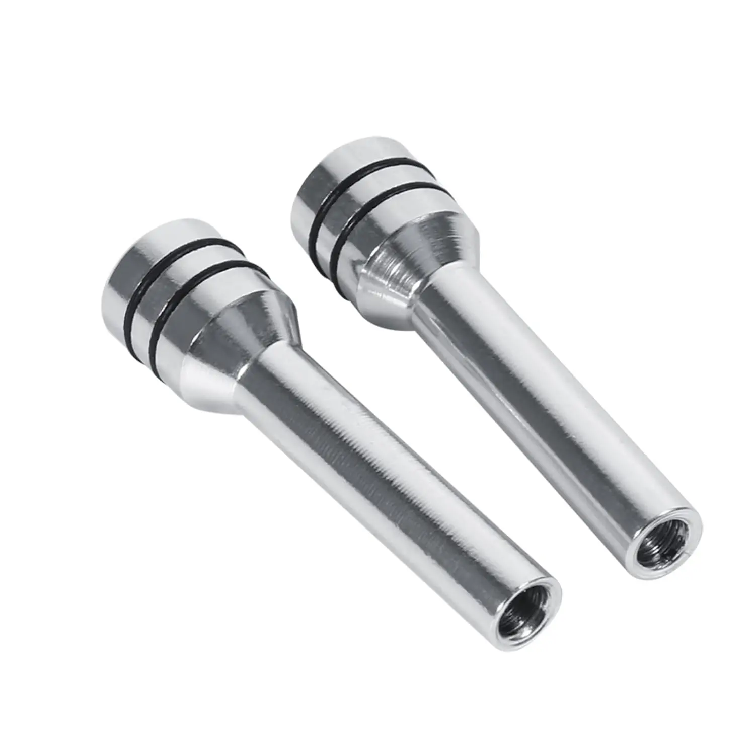 2Pcs Universal Silver Aluminum Interior Door Lock Knob Pins Cover Door Lock Switches for Car Truck