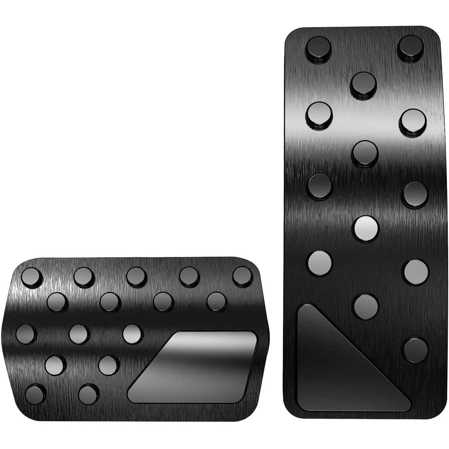 Brake & Accelerator Pedal Covers, Anti-Slip Aluminum Alloy Set with Sporty Design, No-Drilling Installation for 2011-2025 Models, Car Interior