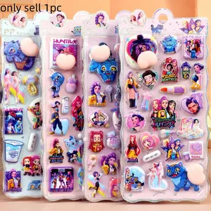 2026 New Monster Song and Dance Girl Cute Cartoon 3D Exorcist Girl Stickers, Soft Peach Red Hips, Raised Bubble Stickers for Children's DIY Scrapbooks, Waterproof Stickers for Water Bottles and Laptops, Perfect Party Supplies and Classroom Rewards
