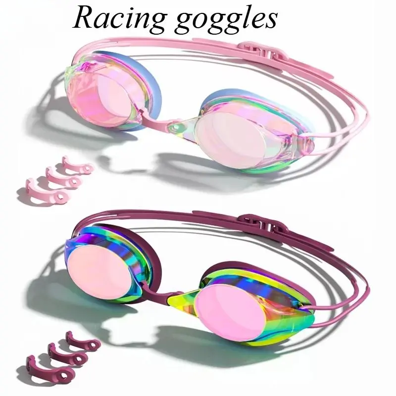 Unisex Professional Swimming Goggles for Adults Anti-fog Waterproof HD View Swim Goggles Colorful and Clear Lens To Choose