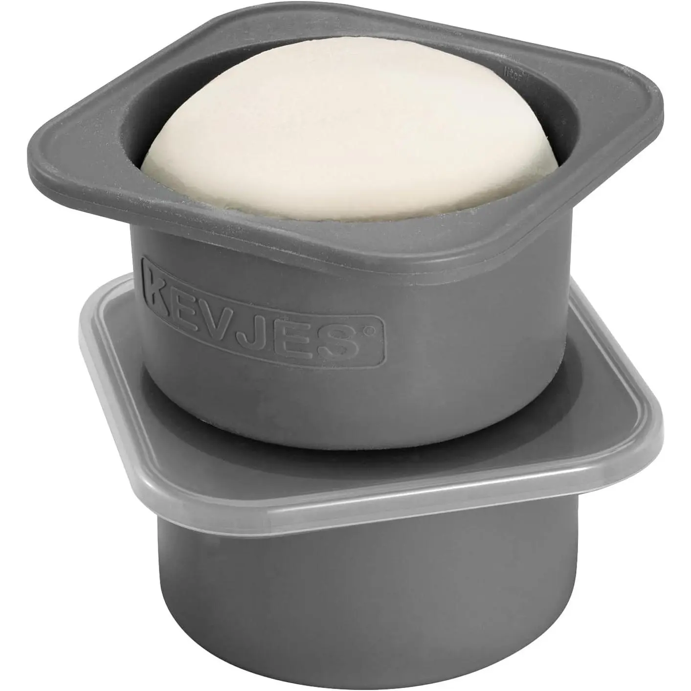 1000ml PLUS Individual Pizza Dough Proofing Containers with Airtight  –  Grade , Freezer/Dishwasher Safe –Neapolitan Dough Rising & Fermentation – 2 Pack (Space Grey)