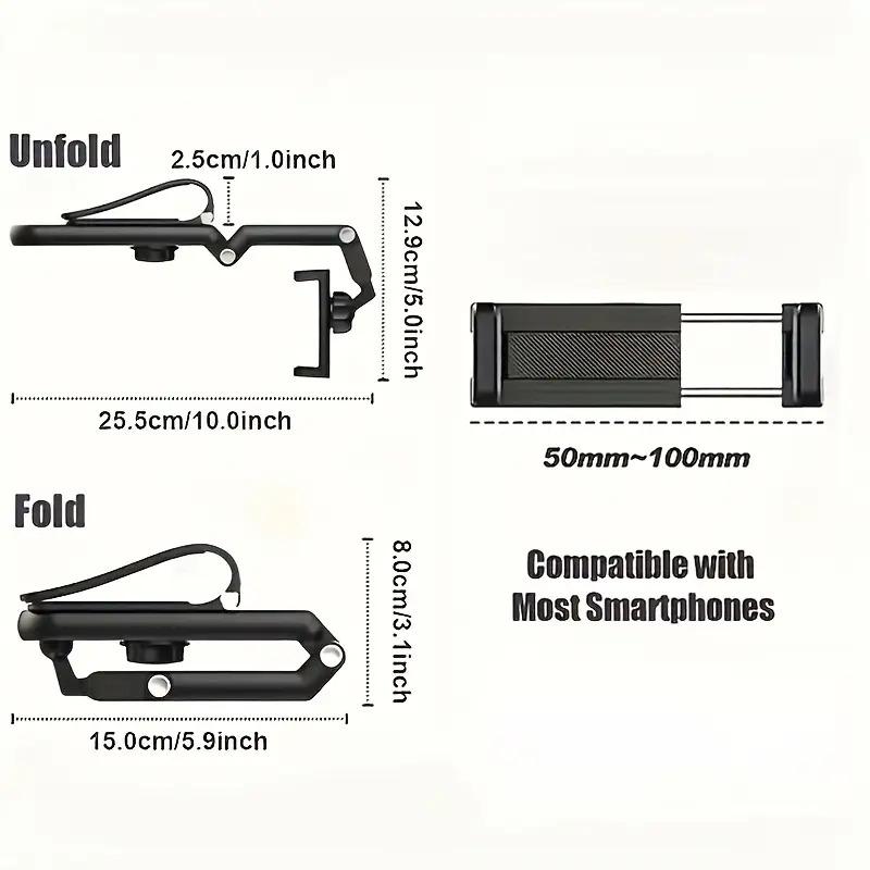 360° Rotatable Car Sun Visor Universal Multifunctional Phone Holder, Cell Phone Car Mount, Car Phone Holder for Any Scene Car Holder -Rotatable and Retractable