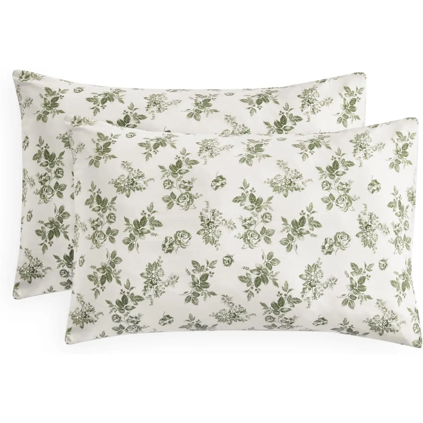 - Cottagecore Pillow, Floral Vintage Flower Coquette, Set of 2 Soft Pillowcases Pillow Shams Covers, Sage Green, King Size 20x36 Inches