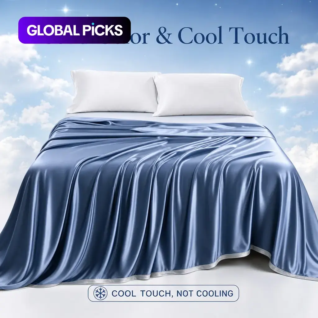 Luxury Liquid Silk Cooling Throw Blankets & Lightweight Summer Comforter | Double-Sided Cold Q-Max 0.35+ Ice Silk Quilt for Hot Sleepers & Night Sweats | Breathable Ultra-Soft Lustrous Bedding #GLOBAL PICKS