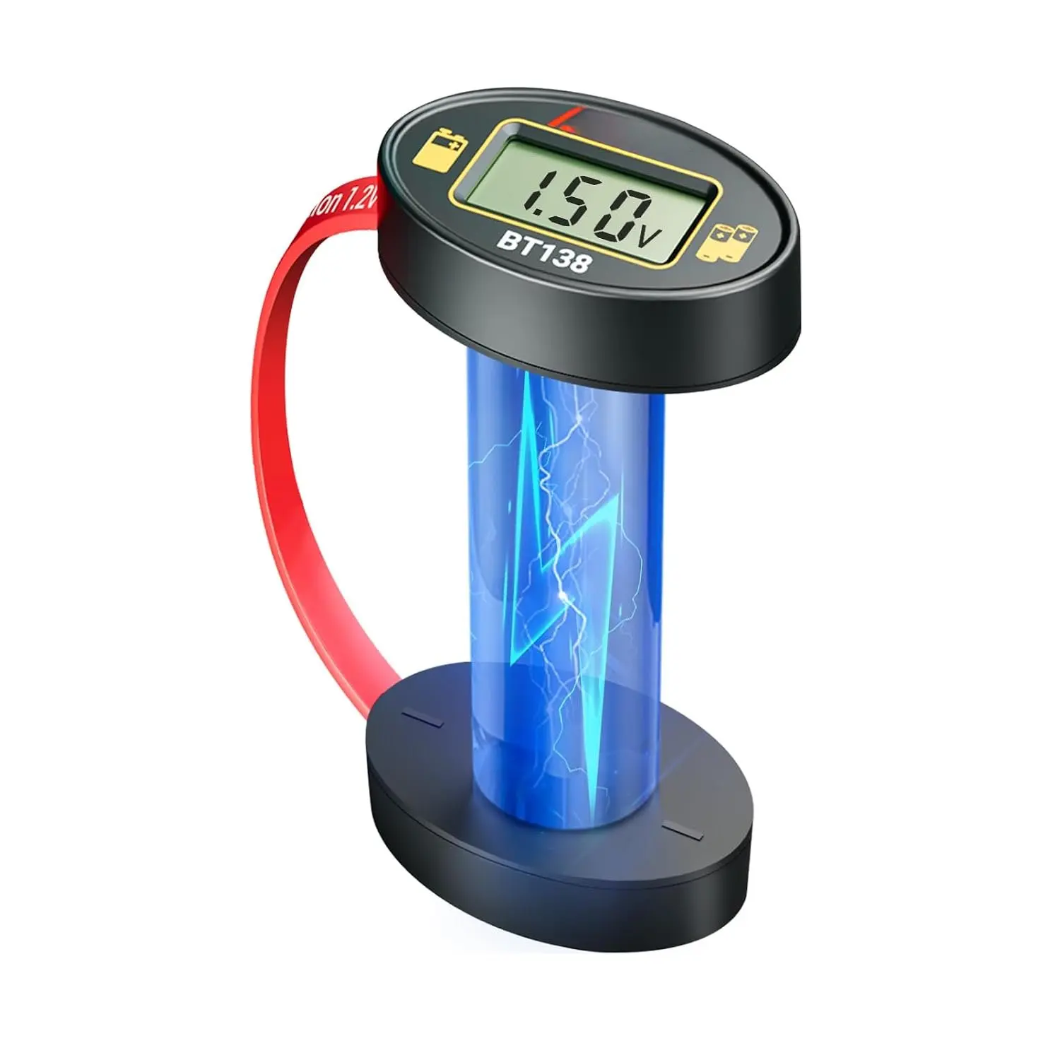 BT138  Tester for AAA,,C,D,9V,F,6F22,1.5V/3V Button Cells | Portable   Detector with LCD Display, Power Checker and Compact Design for  and Travel