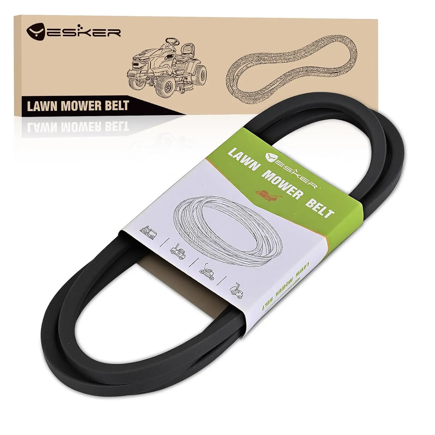 Yesker 144959 Durable Aramid Cord Deck Belt, 1/2 in x 95 in High Performance Mower Drive Belt, Easy to Replace for Husqvarna Poulan AYP Craftsman LT1000/LT2000/LT3000, Widely Compatible OE# Replacement 532144959/144959D/21547027/24690