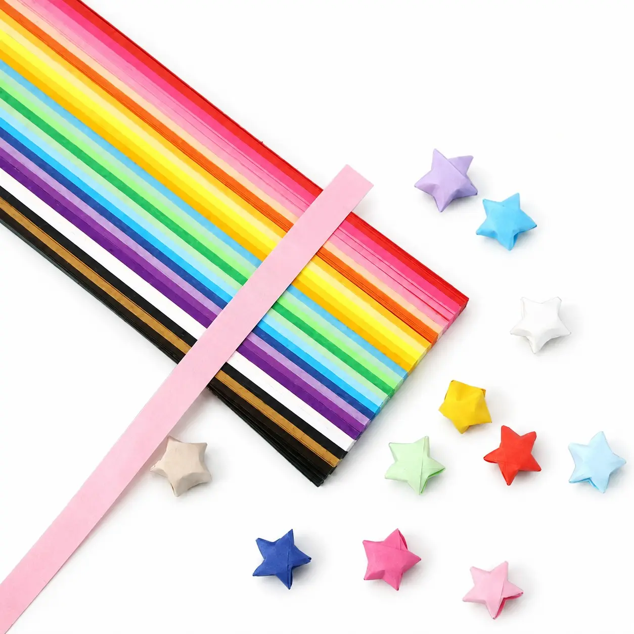 Star Origami Paper, 540/1030 Sheets Double-Sided Colorful Origami Paper, DIY Decorative Paper for Scrapbooking, Crafts & Art Projects, Handmade Material