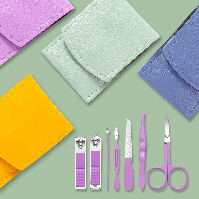 Professional Manicure Set With Storage Case, 7 Counts/set Portable Nail Clipper Set, Multifunctional Nail Care Tool For Home & Travel